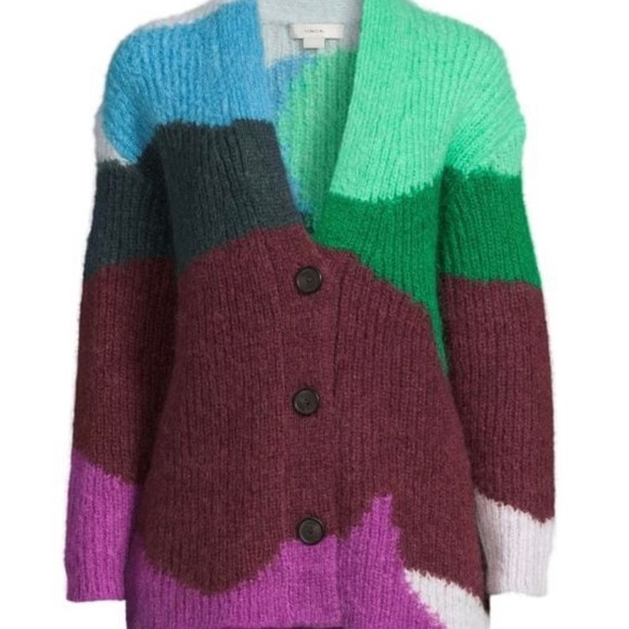 VINCE
Mohair & Alpaca Intarsia Wave Cardigan - Picture 8 of 8